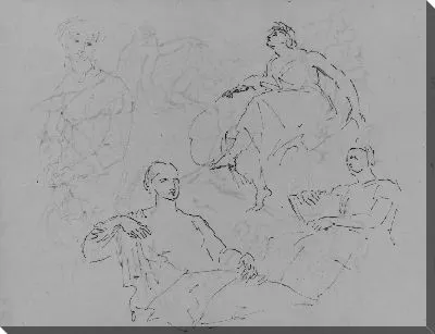 Картина Четыре рисунка этюдов (из альбома для рисования)