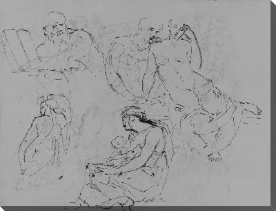 Картина Четыре рисунка этюдов (из альбома для рисования)