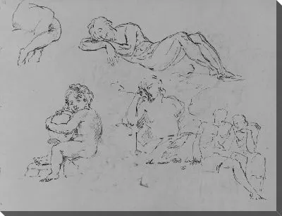 Картина Пять рисунков этюдов (из альбома для рисования)