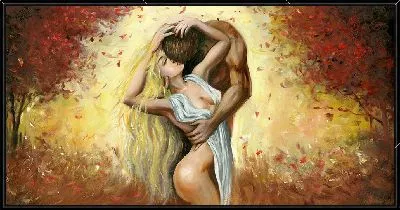 Картина Страстный поцелуй