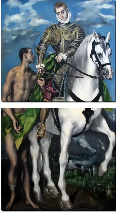 Модульная картина Святой Мартин (Saint Martin and The Begger)