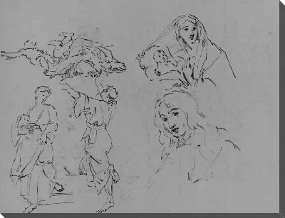 Картина Пять рисунков этюдов (из альбома для рисования)