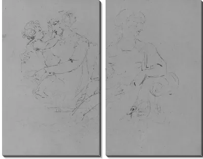 Картина Мать и дитя; женская фигура (из альбома для рисования)