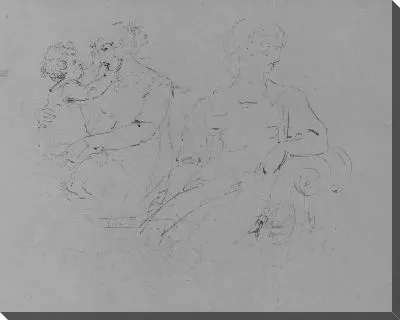 Картина Мать и дитя; женская фигура (из альбома для рисования)