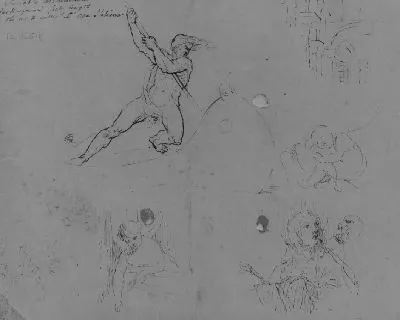 Картина Внутренняя передняя обложка (из альбома для эскизов)