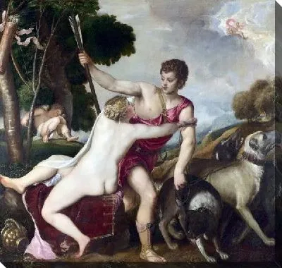 Картина маслом Венера и Адонис (Venus and Adonis)