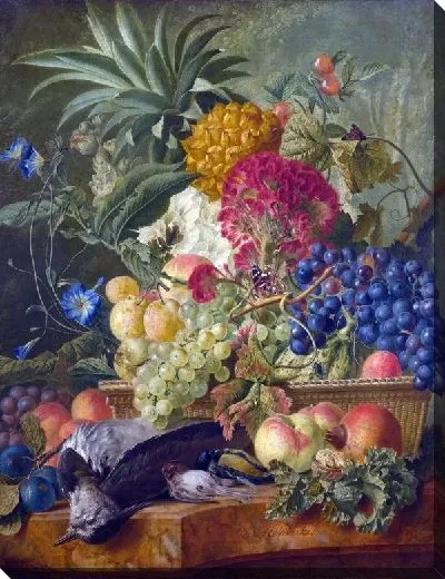 Картина Фрукты, цветы и мертвые птицы (Fruit, Flowers and Dead Birds)