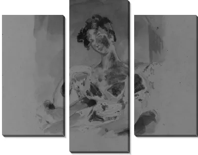 Картина Поясной портрет женщины, сидящей перед окном (после Лоуренса?) (Из альбома для рисования)