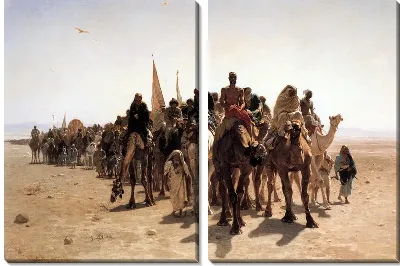 Картина Паломники собираются в Мекке (Pelerins Allant a la Mecque)