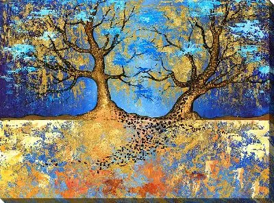 Картина маслом Два дерева №2