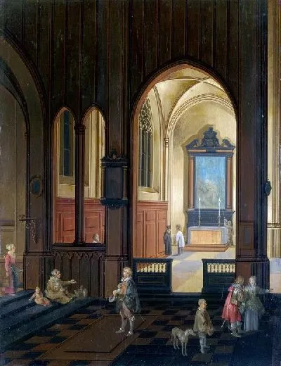 Плакат Вид на часовню (View of a Chapel at Evening)