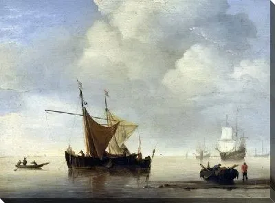 Картина маслом Два голландских судна (Calm - Two Dutch Vessels)