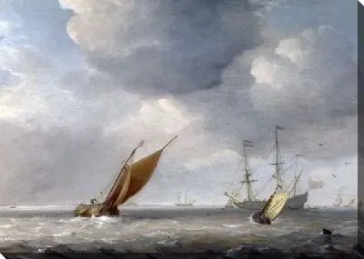 Постер Малые голландские суда в бриз (Small Dutch Vessels in a Breeze)