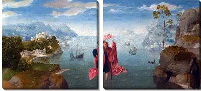 Модульная картина Проведение Христа (Saint Christopher carrying the Infant Christ)