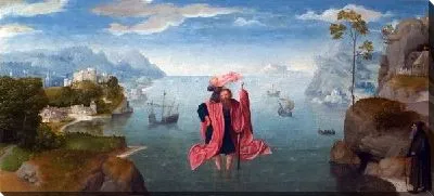 Картина маслом Проведение Христа (Saint Christopher carrying the Infant Christ)