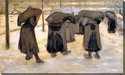 Картина маслом Женщины горняков (Women Miners)