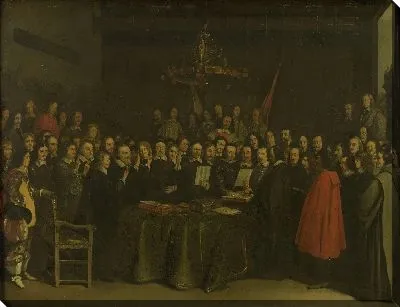 Картина Ратификация Минского соглашения между Испанией и Голландской Республикой в ратуше Минстера, 15 мая 1648 г.