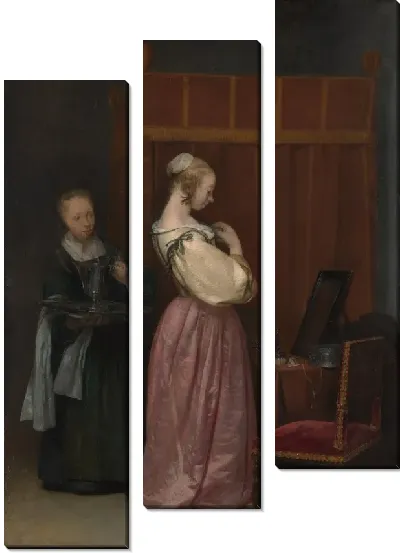 Картина Молодая женщина в туалете с горничной