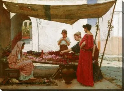 Картина Греческий Цветочный Рынок