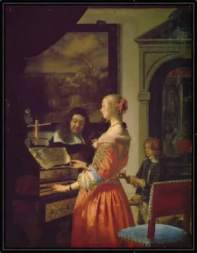 Картина Дама у клавесина