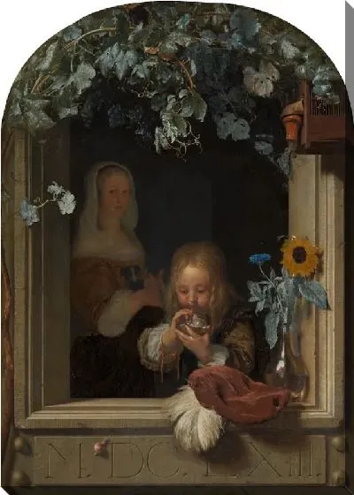 Картина Мальчик пускает пузыри