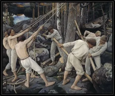 Картина Пионеры в Карелии