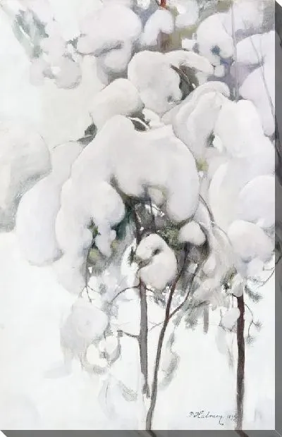 Картина Заснеженные Саженцы Сосны