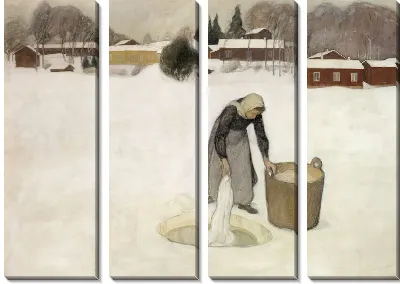 Картина Стирка на льду