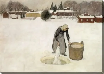 Картина Стирка на льду