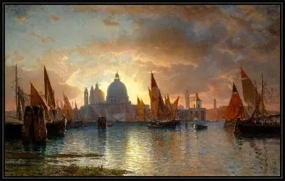 Санта-Мария-делла-Салют, закат солнца