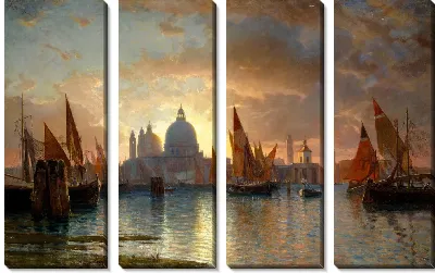 Санта-Мария-делла-Салют, закат солнца