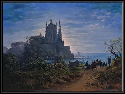 Готическая церковь на скале у моря