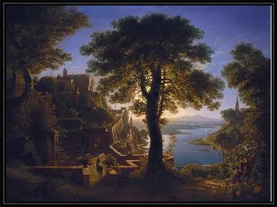 Замок на берегу реки