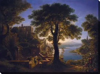 Замок на берегу реки