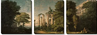 Картина Руины готического монастыря и группы деревьев