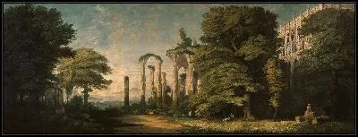 Картина Руины готического монастыря и группы деревьев