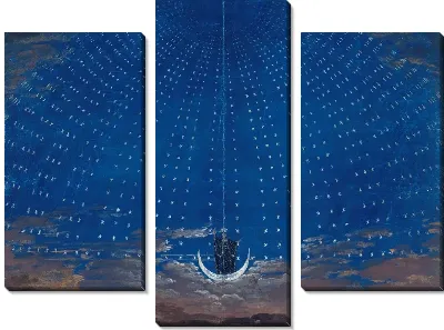 Опера "Волшебная флейта" Вольфганга Амадея Моцарта. Сценография для второй сцены, Королева ночного зала звезд