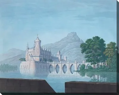 Картина Сценография: замок Рингштадтен, для последней сцены "Ундины"