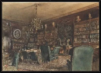 Библиотека в квартире графа Ланцкоронского в Вене, Римергассе 8