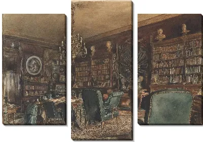 Библиотека в квартире графа Ланцкоронского в Вене, Римергассе 8