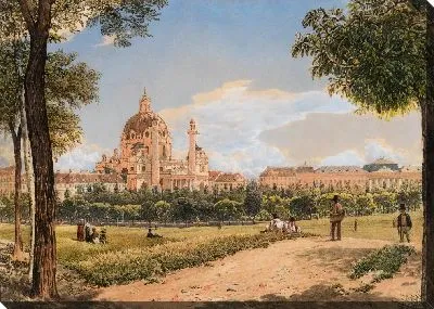 Картина Вид на церковь Св. Карла и Политехнический институт в Вене