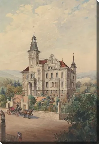 Картина Вид швейцарской виллы