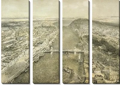 Вид на Пешт и Буду с Цепным мостом