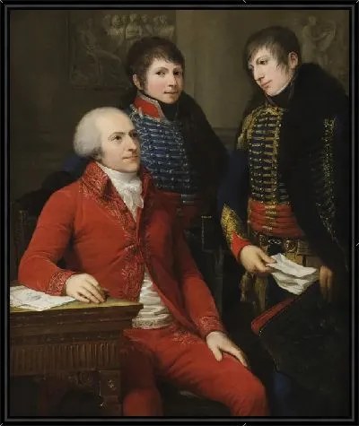 Картина Портрет Клода-Луи Петиэ, президента чрезвычайной комиссии правительства Приизальской республики со своими детьми