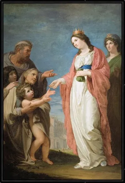 Картина Королева Елизавета Венгрия спасает нуждающихся, 1795