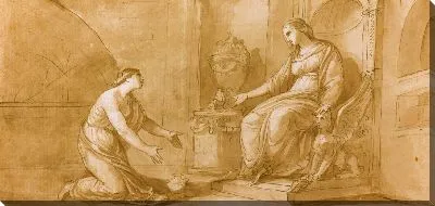 Картина Психея, спрашивающая Прозерпину для ее коробки красоты