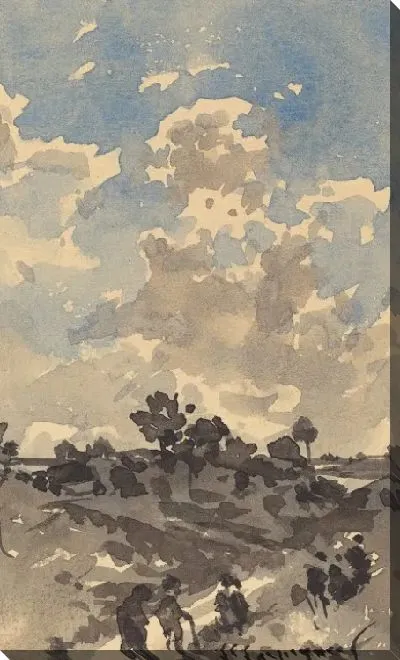 Картина Путь с фигурами, идущими по тропинке