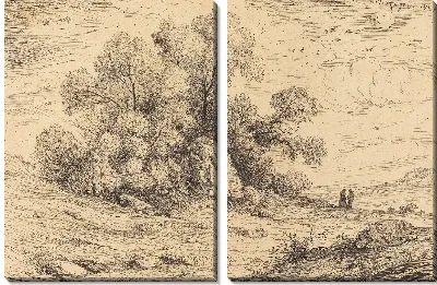 Картина Букет деревьев с камнями (Стенд деревьев с камнями)