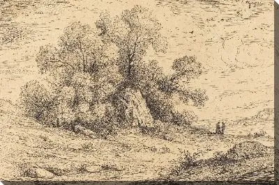 Картина Букет деревьев с камнями (Стенд деревьев с камнями)