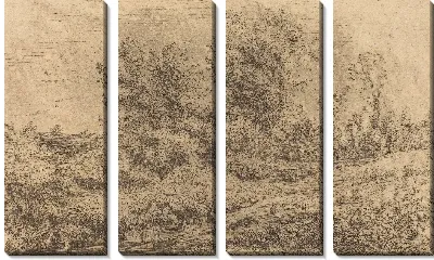 Стенд деревьев на реке